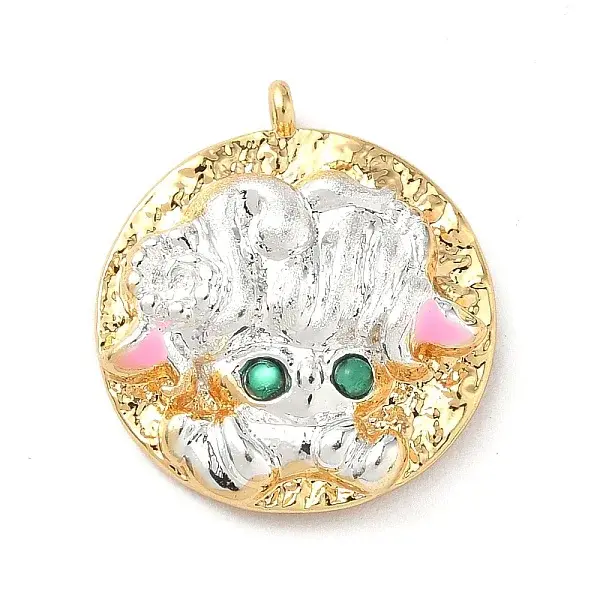 Brass Micro Pave Cubic Zirconia Enamel Pendants
