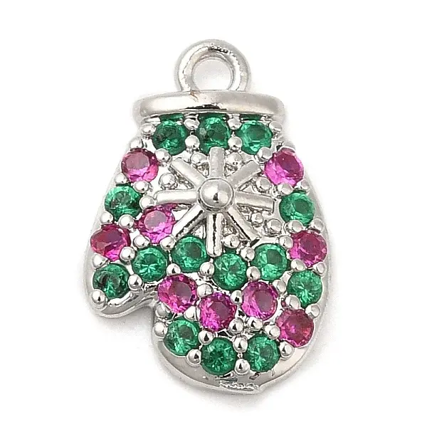 Rack Plating Brass Pave Cubic Zirconia Pendants