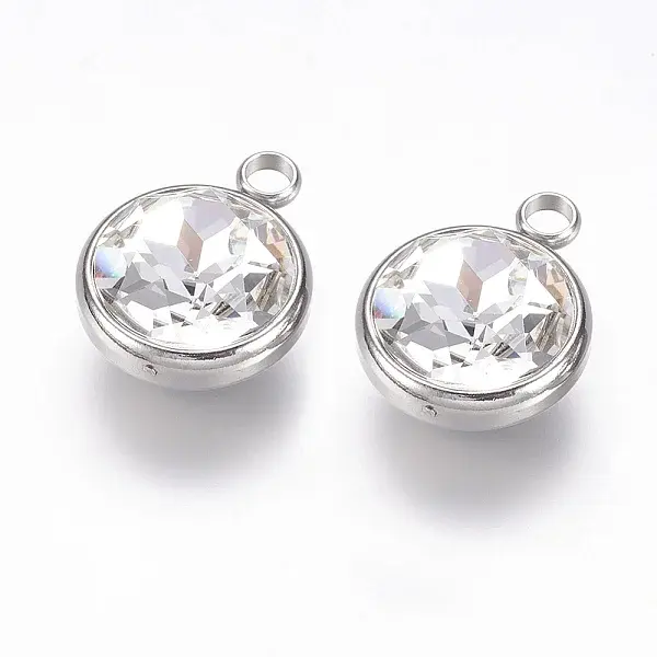 K9 Glass Rhinestone Pendants