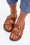 Dámské pantofle s přezkami Camel Oliena