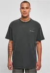Oversized Small Embroidery Tee černé