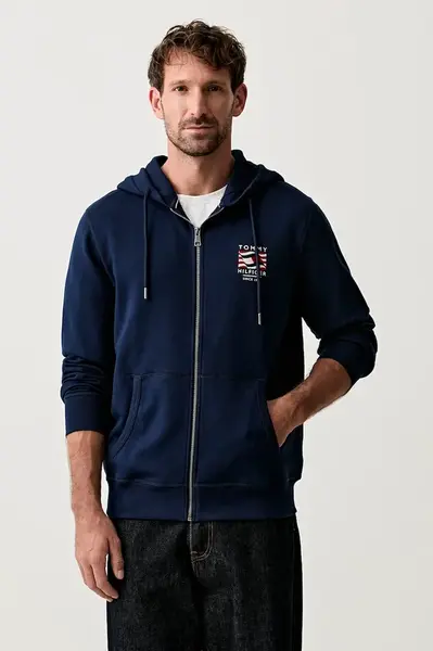 Tommy Hilfiger mikina s kapucí pánská bavlněná