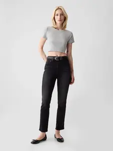 GAP Džíny high rise cigarette with secret smoothing pockets - Dámské