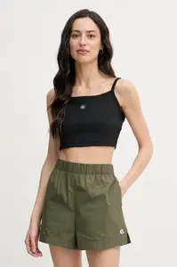 Calvin Klein Jeans crop top dámsky bavlnený s elastanom