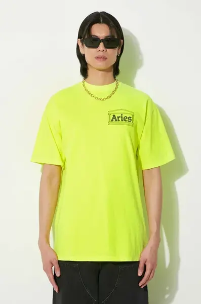 Aries Bavlněné tričko Aries Fluoro Temple SS Tee