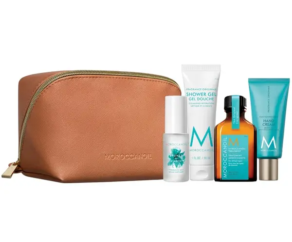 Cestovní sada pro péči o tělo a vlasy Moroccanoil Travel Set Body + taštička zdarma + dárek zdarma