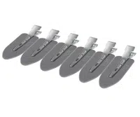 Sponky do vlasů s podložkami Fox Clips Earth Colors - 6 cm, šedé, 6 ks