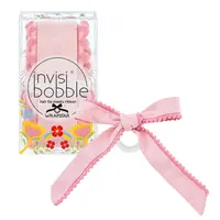 Spirálová gumička s mašlí Invisibobble Wrapstar Flores Bloom - růžová + dárek zdarma