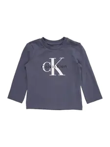 Calvin Klein Jeans Tričko  modrosivá / biela