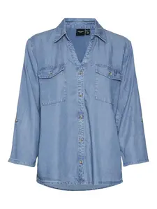 VERO MODA Blúzka 'VMBREE'  modrá denim