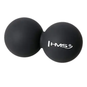 O7541 Dvojitý masážní míč Lacrosse ball BLC02 černý - 6,5cm