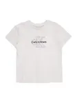 Calvin Klein Jeans Tričko  fialová / čierna / biela