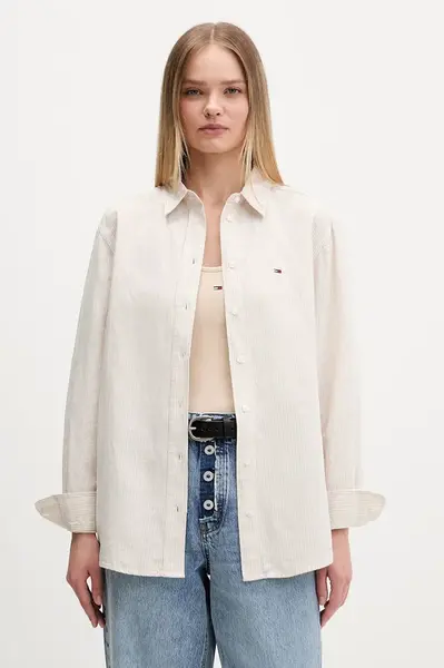 Tommy Jeans  dámská košile se lnem