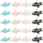 64Pcs 4 Styles Alloy Airliner Pendants