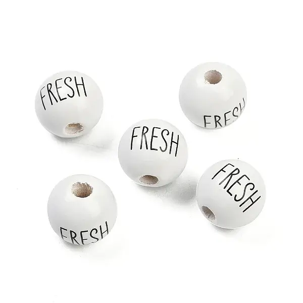 Spray Painted Wood European Beads