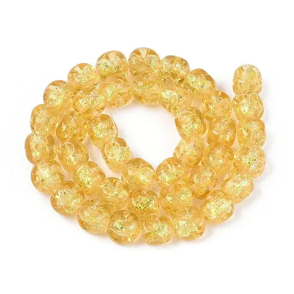 Handmade Foil Lampwork Beads Strands