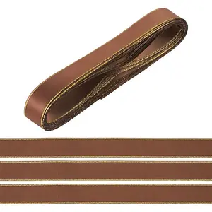 5M Polyester Gold Edged Satin Ribbon