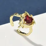Brass Micro Pave Cubic Zirconia Cuff Rings