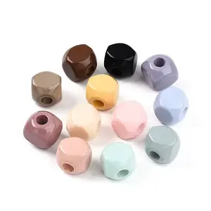 Opaque Acrylic European Large Hole Beads