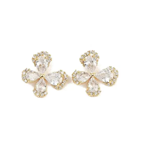 Brass Micro Pave Cubic Zirconia Pendants