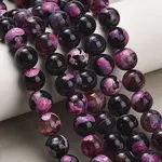 Natural Fire Crackle Agate(Dyed & Heated) Beads Strands
