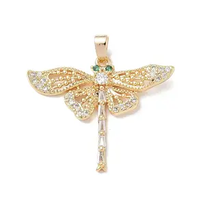 Brass Micro Pave Cubic Zirconia Pendants