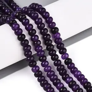 Dyed Natural White Jade Beads Strands