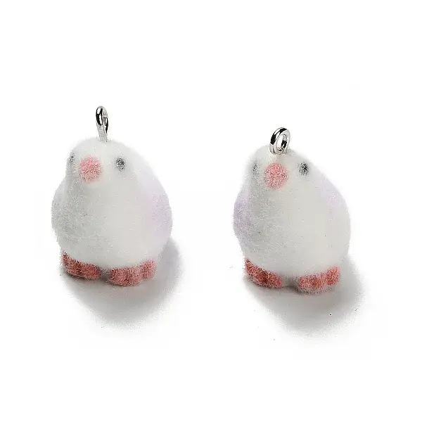 Flocky Opaque Resin Pendants
