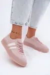 Boto semišové tenisky na platformě růžové