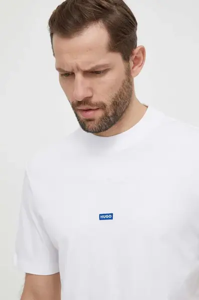 HUGO Blue tričko pánské bavlněné Nieros