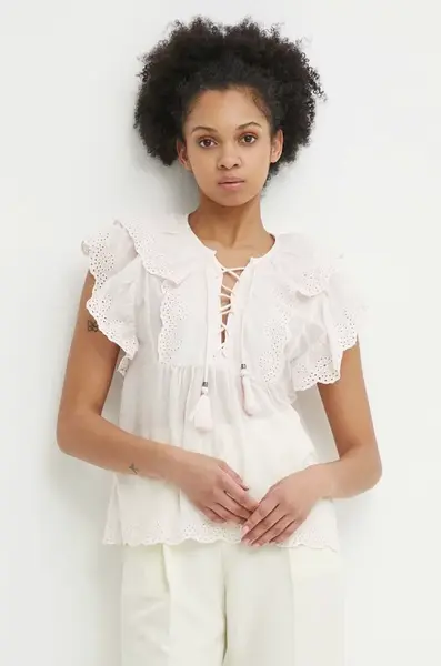 Pepe Jeans  halenka s volánkem dámská bavlněná
