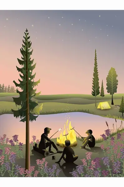 Vissevasse Plakát Vissevasse Campfire 50x70 cm