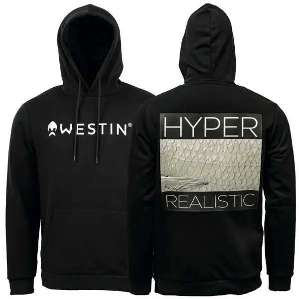 Westin mikina hyper realistic hoodie ink black - s