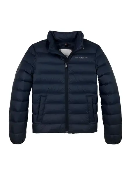 TOMMY HILFIGER Zimná bunda 'Essential Lightweight Down'  námornícka modrá / biela