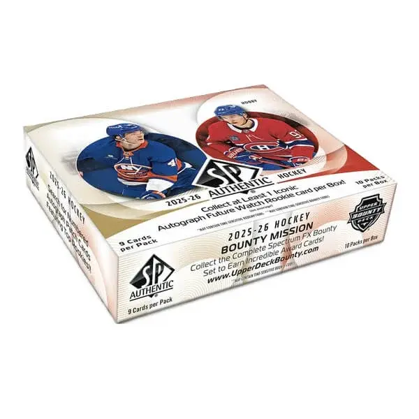 Upper Deck 2025–2026 Upper Deck SP Authentic Hockey Hobby Box – hokejové kartičky