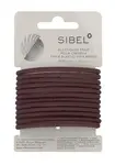 Silné gumičky do vlasů Sibel - 50 mm, 12 ks, hnědé (4441312)