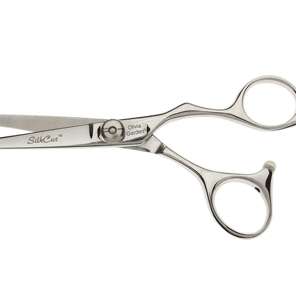Kadeřnické nůžky Olivia Garden SilkCut Shear 5,5" - stříbrné (5.50) + dárek zdarma