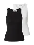 WEEKDAY Top  čierna / biela