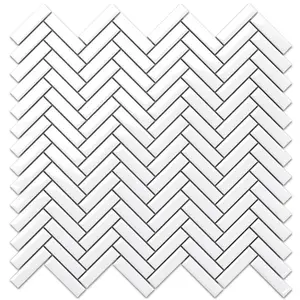 Mozaika Mini Chevron White Gloss 27/28