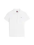Tommy Jeans Tričko 'Slim Fit Five-button'  biela
