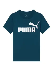 PUMA Tričko 'ESS No. 1'  petrolejová / biela