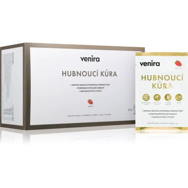 Venira Hubnoucí kúra nápoj pro kontrolu hmotnosti příchuť Strawberry 30 ks