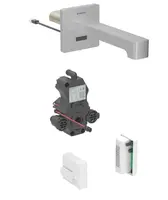 Geberit Brenta - Elektronická umývadlová batéria pod omietku, napájanie z generátora, easy to clean, kefovaná nerezová 116.276.SN.1