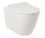Kludi Resa R - Závesné WC s doskou SoftClose, Rimless, Spiralflush, lesklá biela 23WCSET43