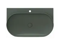 Ravak Yard - Umývadlo 81x50 cm, bez prepadu, otvor na batériu, Grey Green XJX08280000