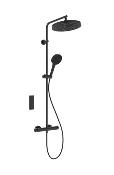 Ideal Standard Ceratherm T125+ - Sprchový set s termostatom, priemer 30 cm, 3 prúdy, hodvábna čierna A7689XG