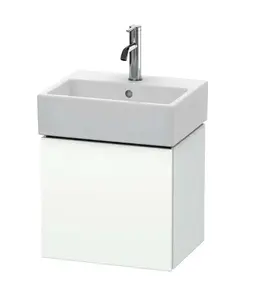 Duravit L-Cube - Umývadlová skrinka 40x43x34 cm, 1 dvierka, pánty vľavo, matná biela LC6245L1818