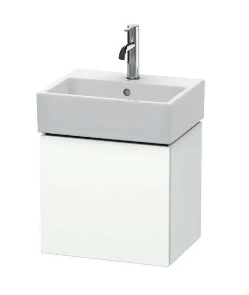 Duravit L-Cube - Umývadlová skrinka 40x43x34 cm, 1 dvierka, pánty vľavo, matná biela LC6245L1818
