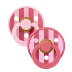BIBS STUDIO Colour Block cumlíky z prírodného kaučuku 2ks - veľkosť 1 - Baby Pink Coral Mix