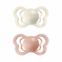 BIBS Couture anatomické cumlíky z prírodného kaučuku 2ks - veľkosť 1 - Ivory / Blush